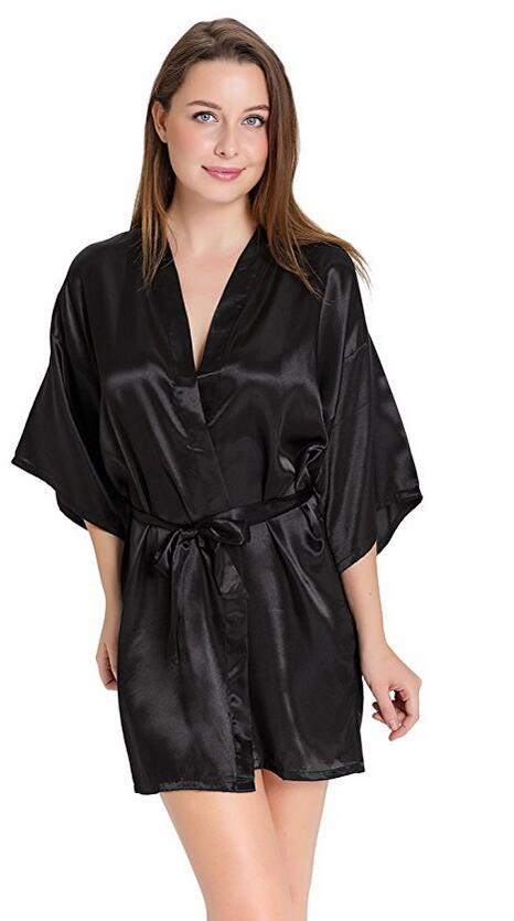 Robe Silk Women - Accappatoio corto da notte in raso